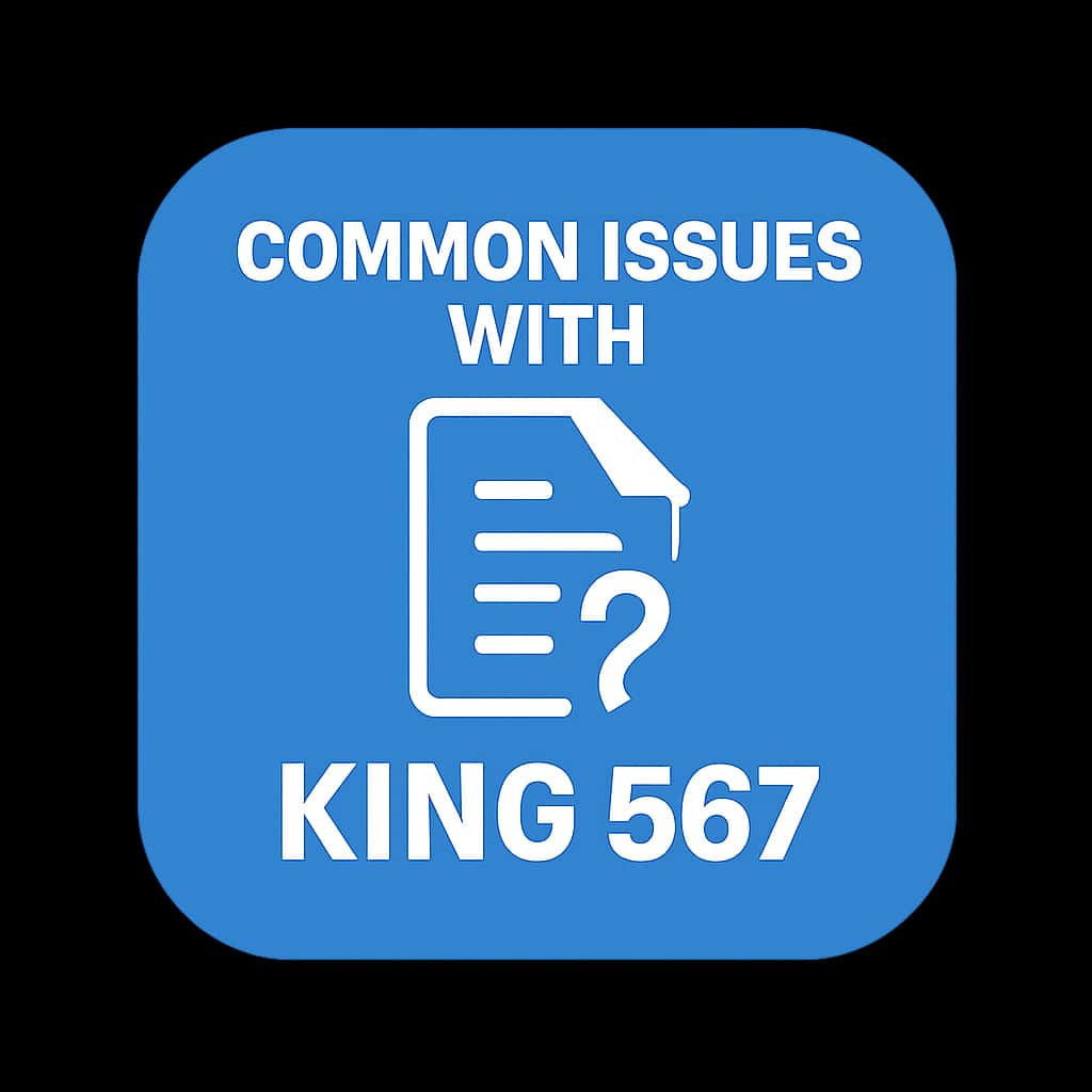 An icon representing common issues with King 567.