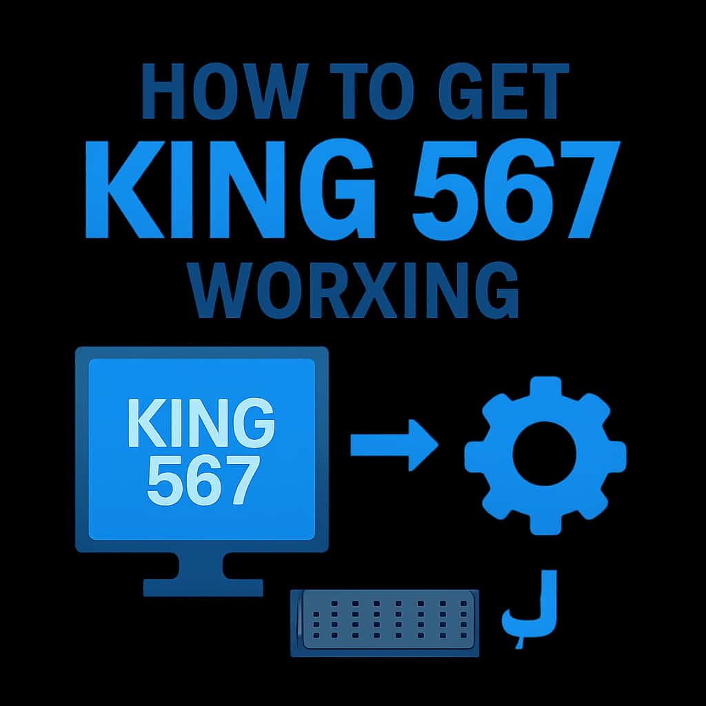 Illustration detailing the steps for installing King 567.