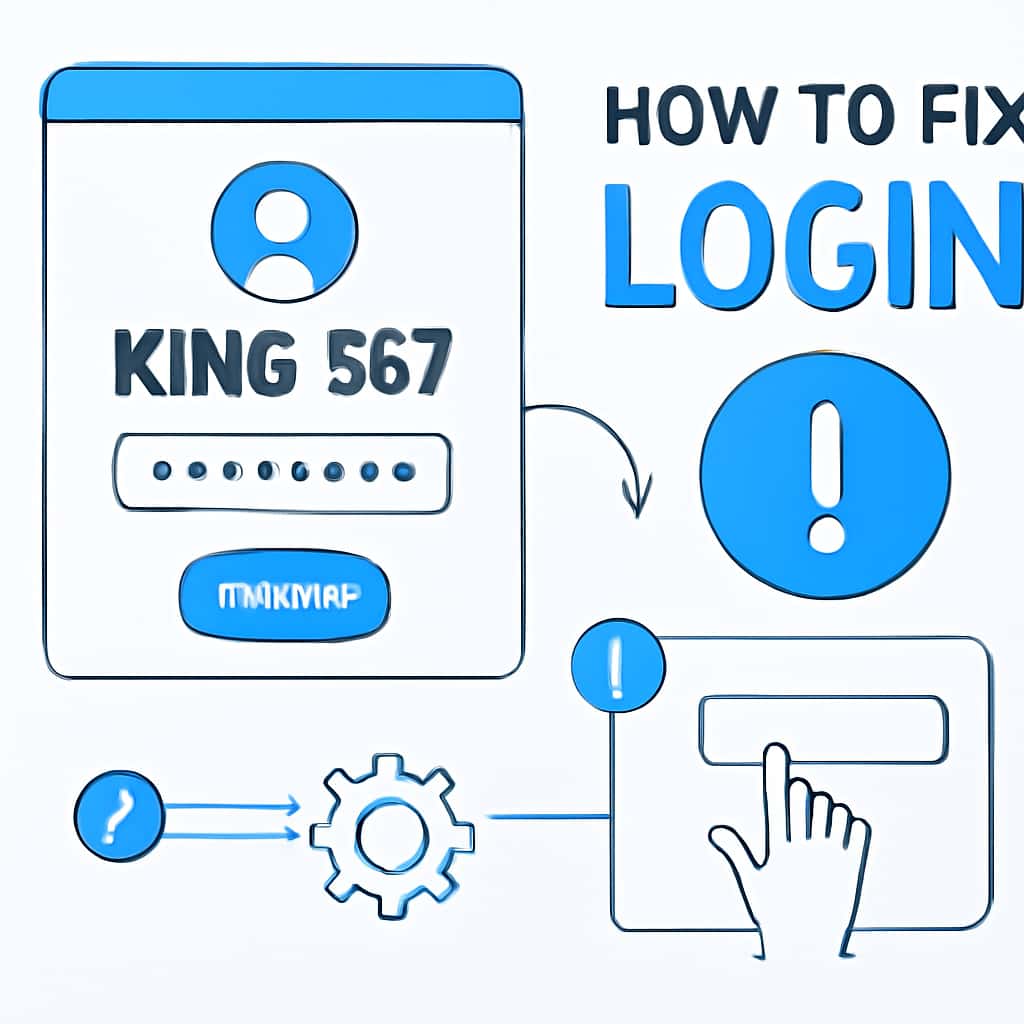 An educational diagram illustrating troubleshooting steps for King 567.