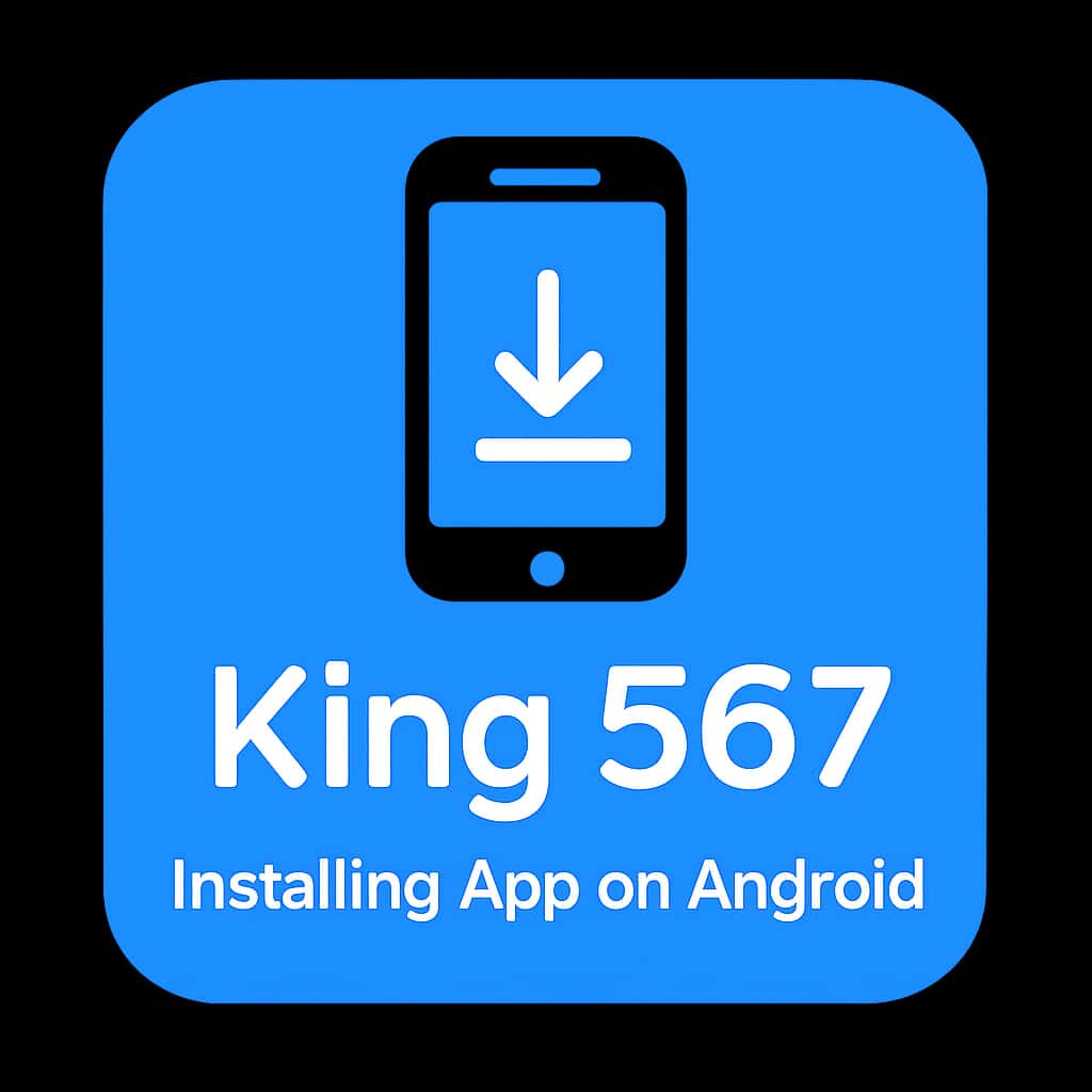 A badge representing the installation guide for the King 567 app.