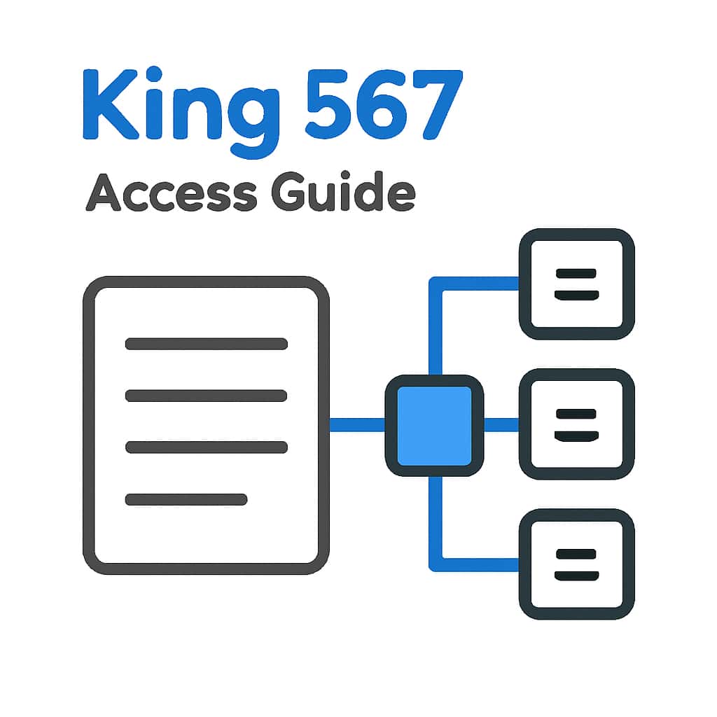 Illustration explaining the King 567 Access Guide.