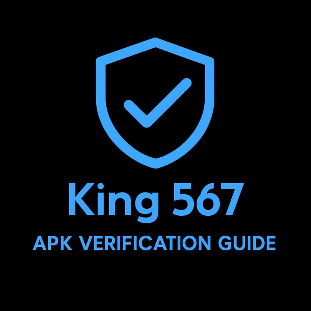 A badge for King 567 APK Verification Guide.