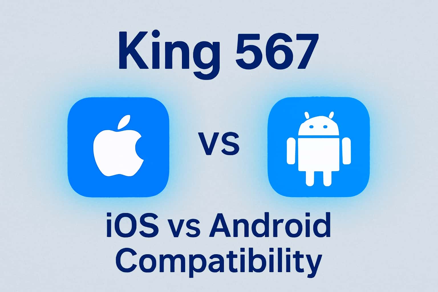 Visual representation of King 567 compatibility between iOS and Android.