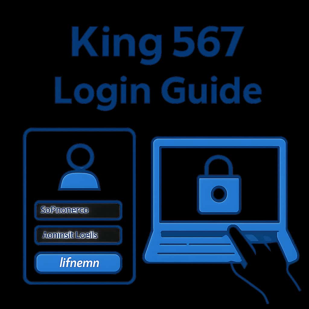 Diagram illustrating the login process for King 567.