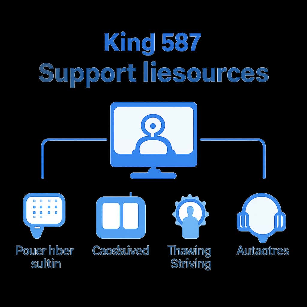 Diagram explaining King 567 support resources.