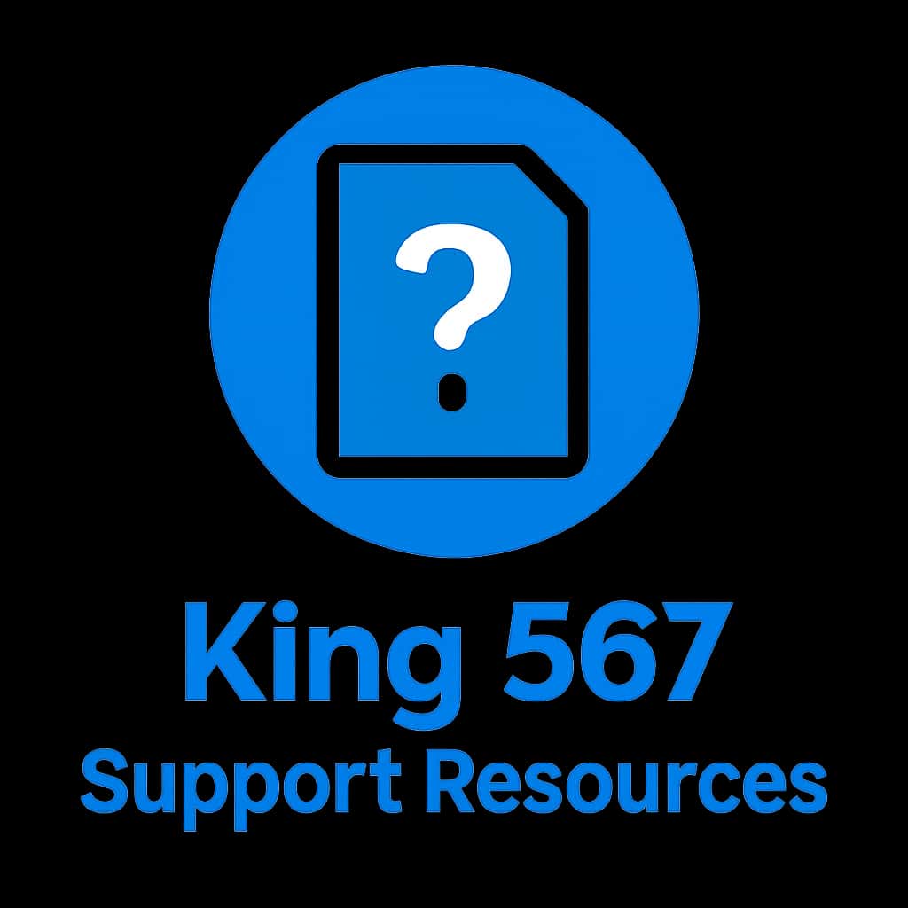 Icon representing King 567 support resources.