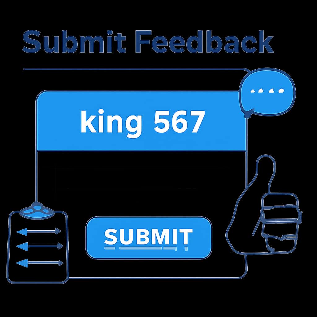 Diagram illustrating feedback submission process for King 567.