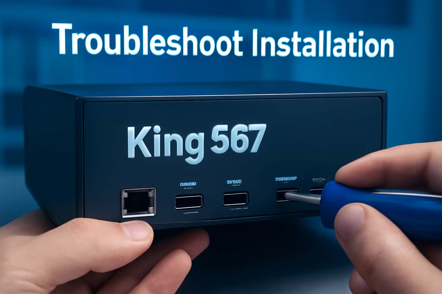 Illustration of Troubleshoot King 567 Installation guide.