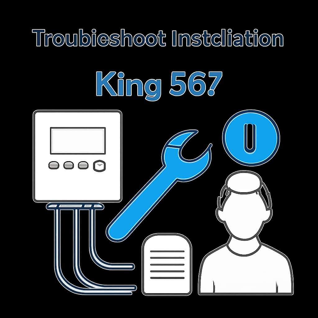 Diagram outlining the King 567 Installation process.