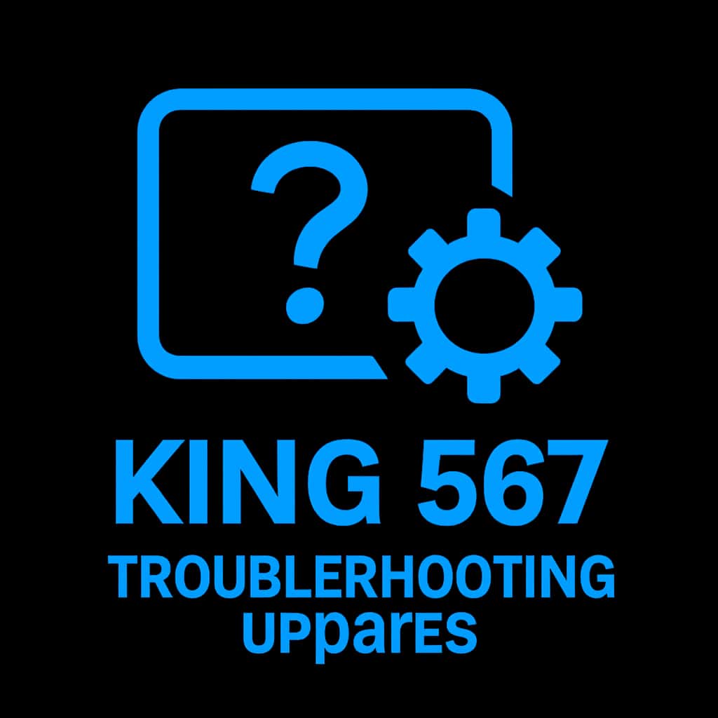 A professional badge for King 567 updates troubleshooting.